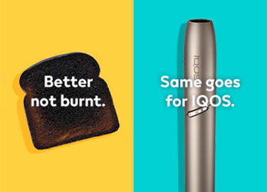 IQOS doesn't burn tobacco