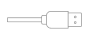 USB charging port line drawing.