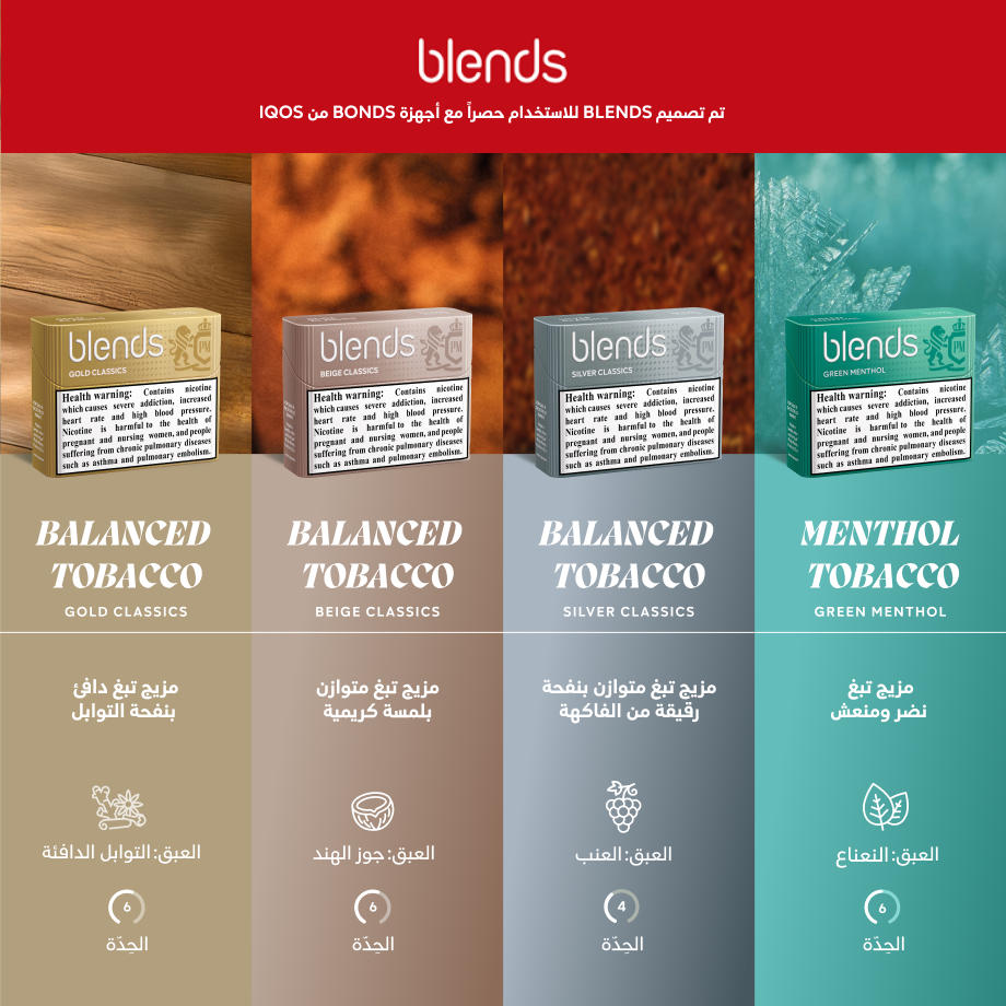BLENDS  غولد كلاسيك (١٠ عبوات), غولد كلاسيك
