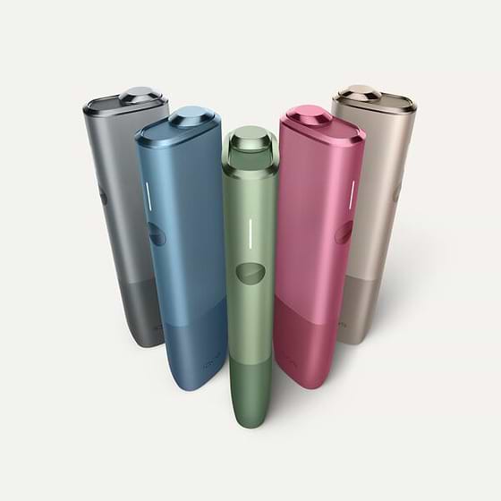 IQOS ILUMA ONE devices in different colours.