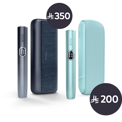 IQOS ILUMA i PRIME System Midnight Black & IQOS ILUMA i System Breeze Blue 